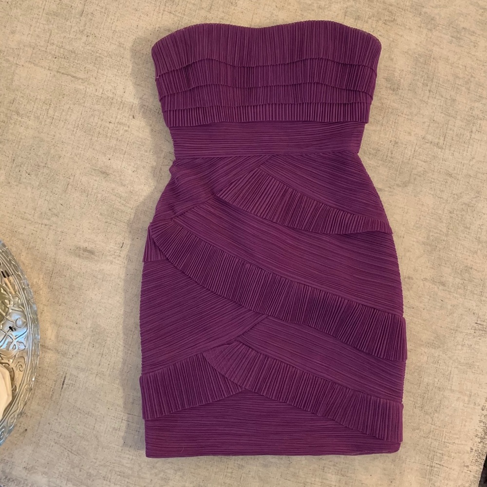 Purple mini cocktail dress by BCBG, size 0